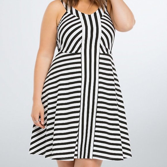 TORRID Black and White Striped Dress - Picture 7 of 11